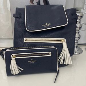 In good condition, minor imperfection on flap. Wallet included.